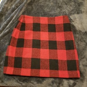 BUFFALO CHECK ABOVE-THE-KNEE SKIRT